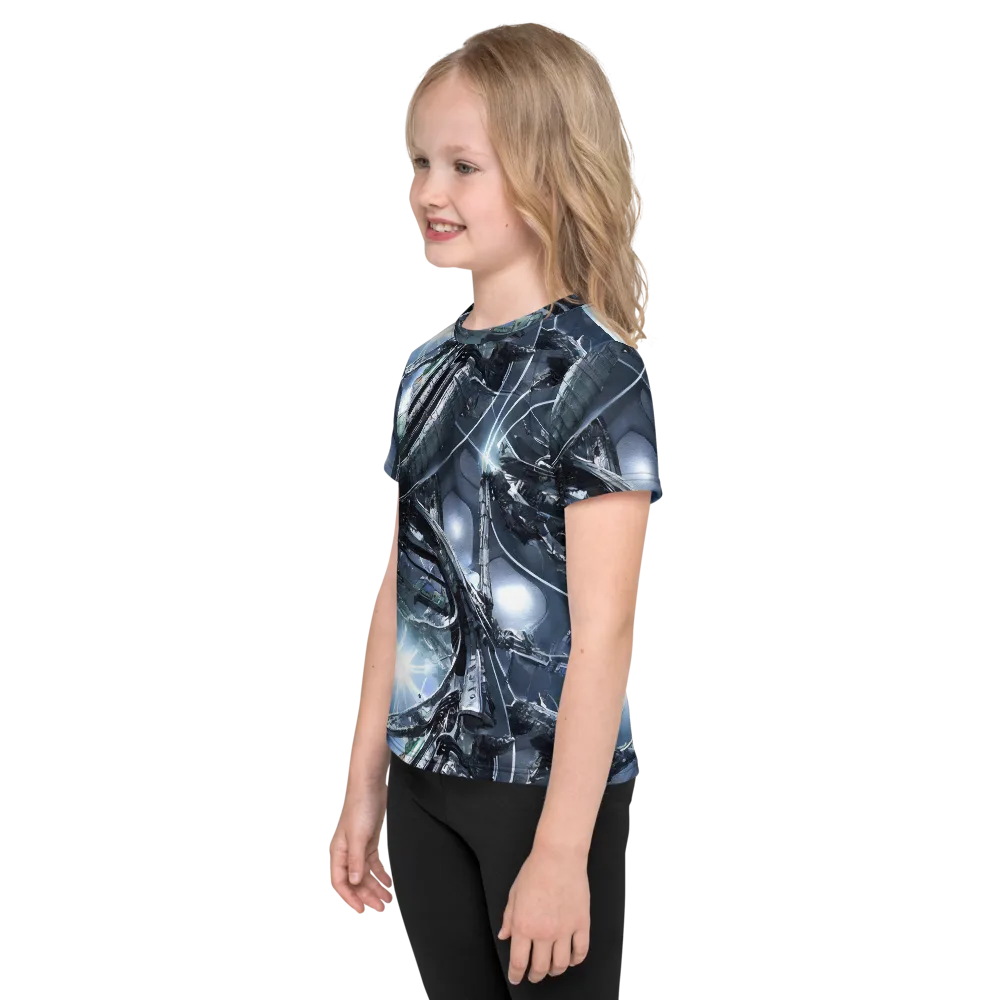 Starlight Engine on Kids Crew Neck T-Shirt — Left