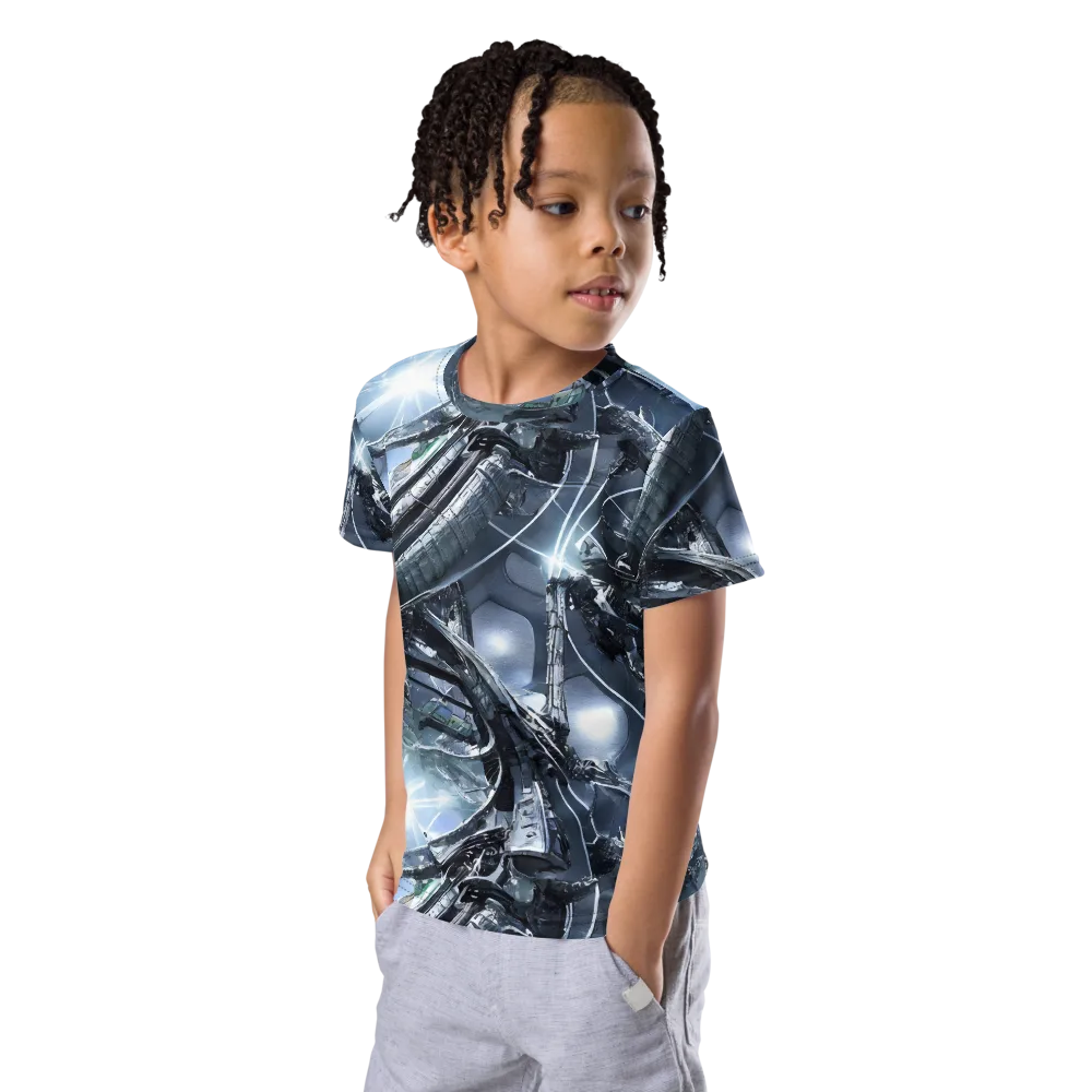 Starlight Engine on Kids Crew Neck T-Shirt — Left Front