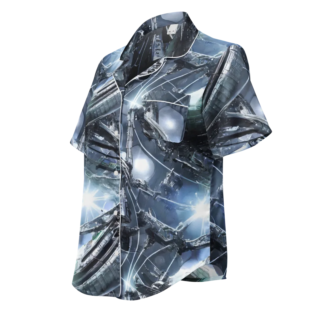 Starlight Engine on Women's Short Sleeve Pajama Top — Left Front