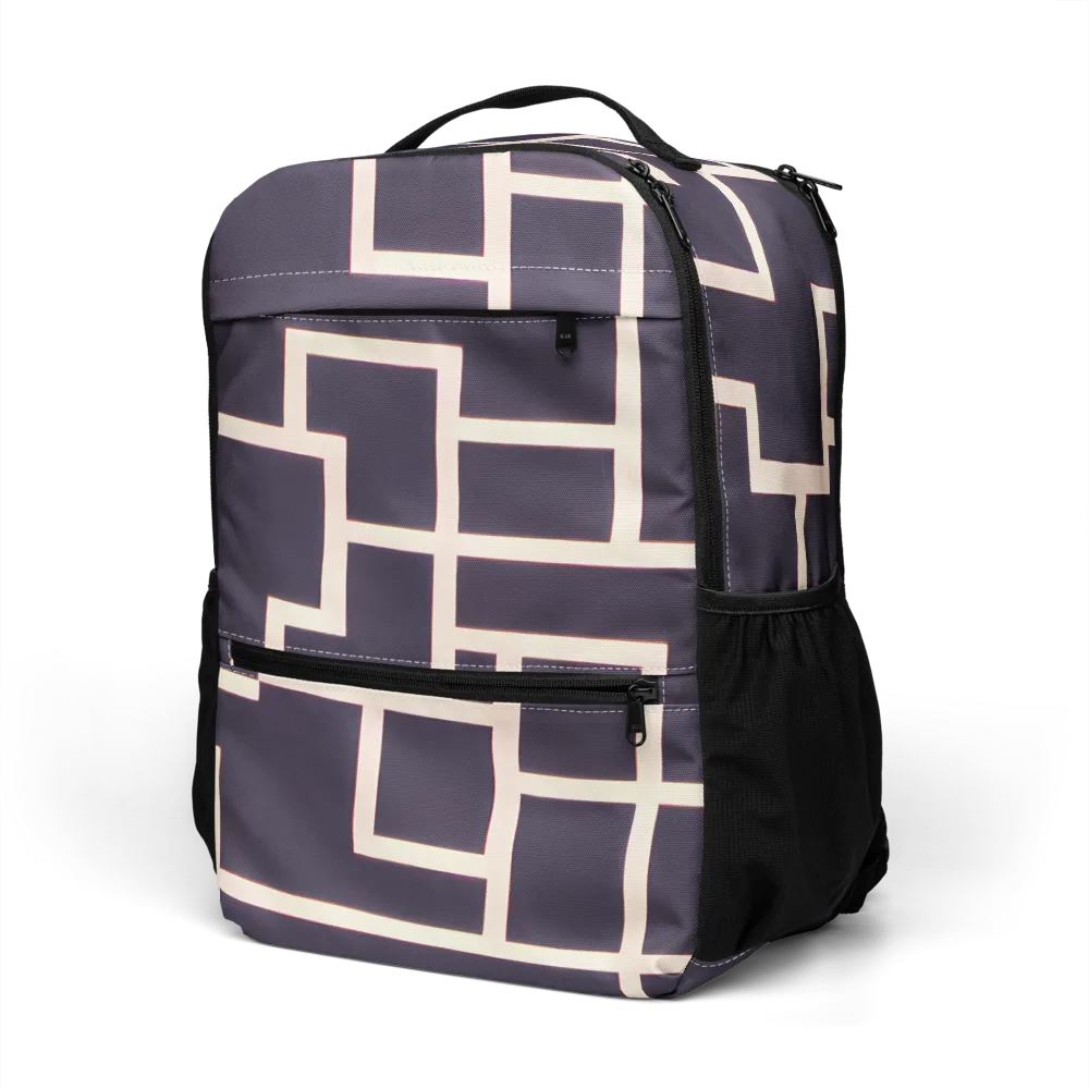 Gilded Gridlock on Utility Backpack — Left Front