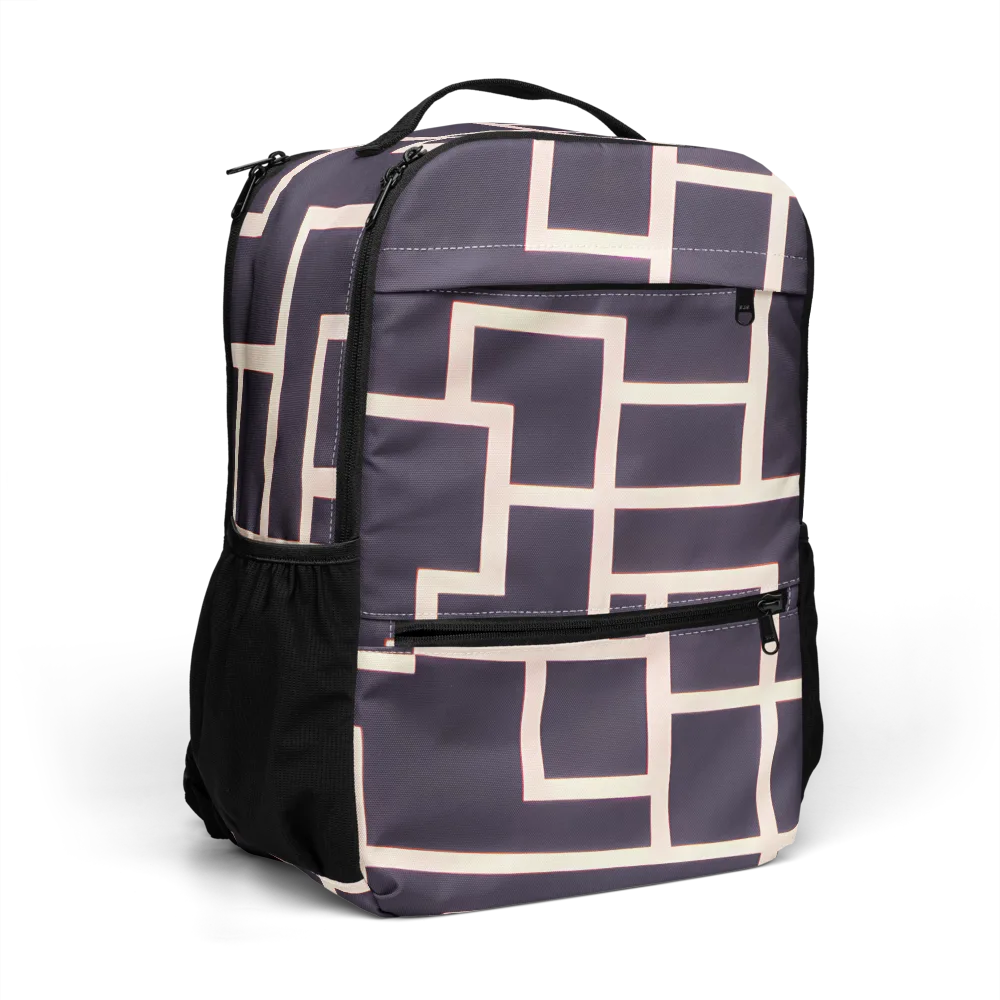 Gilded Gridlock on Utility Backpack — Right Front