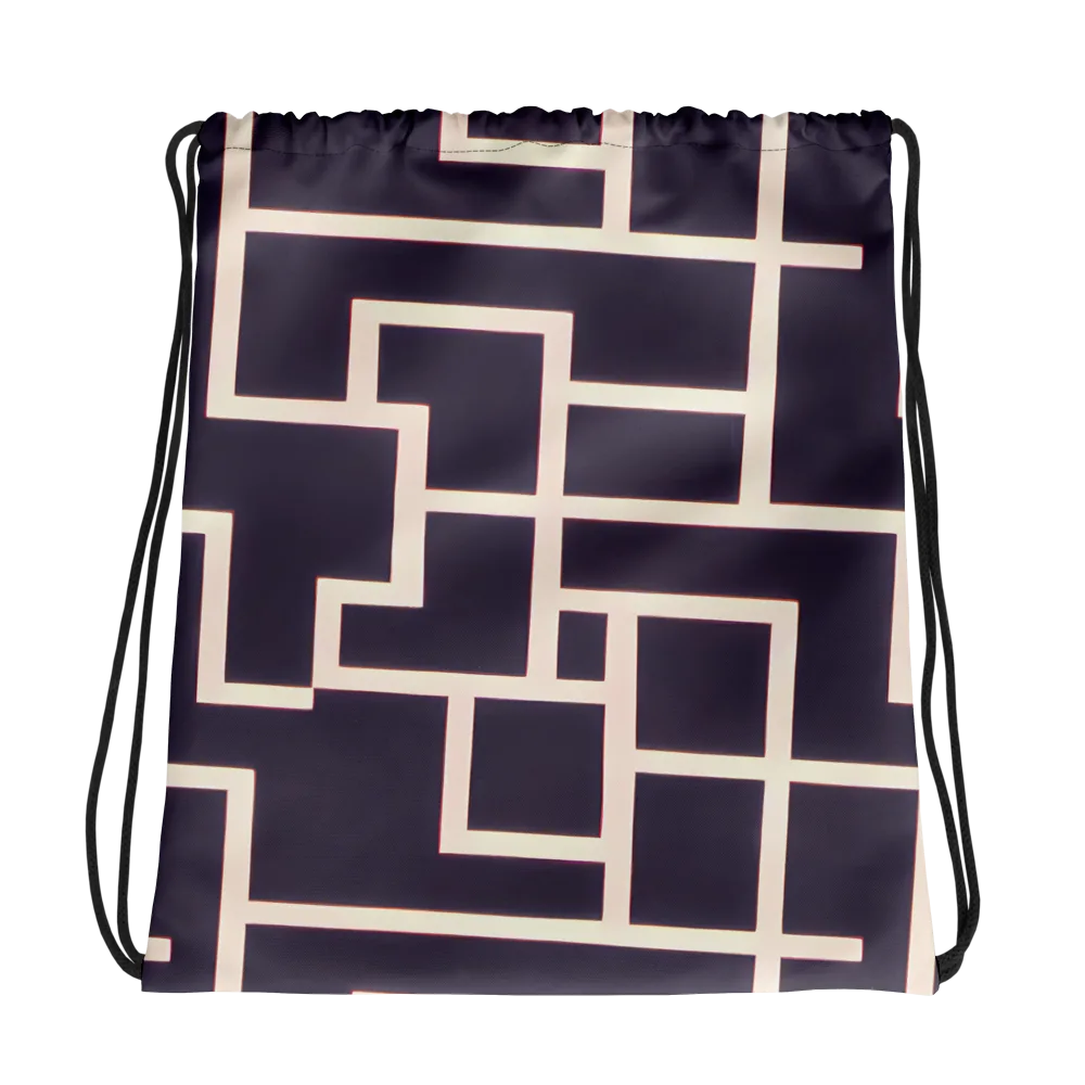 Gilded Gridlock on Drawstring Bag — Photo