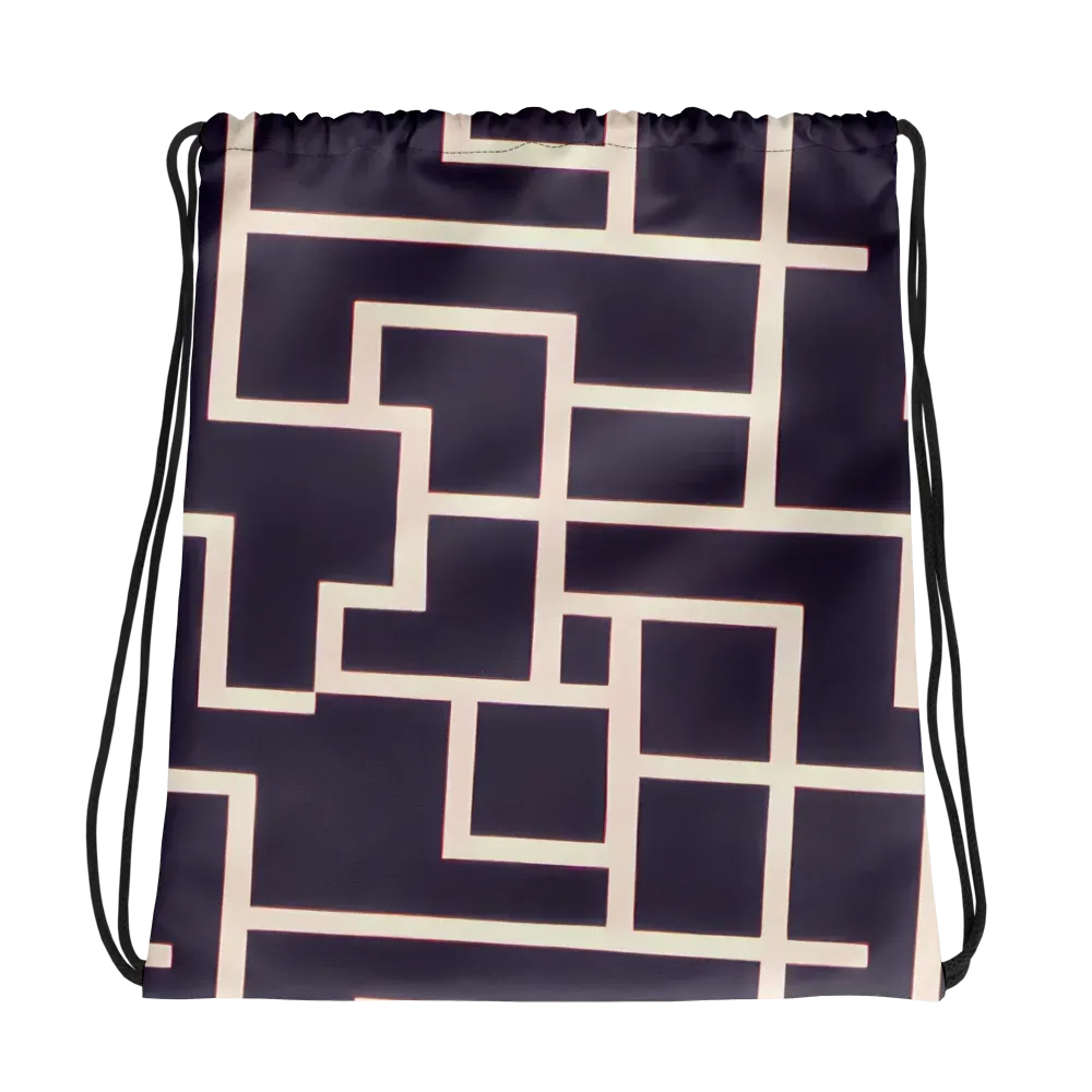 Gilded Gridlock on Drawstring Bag — Photo