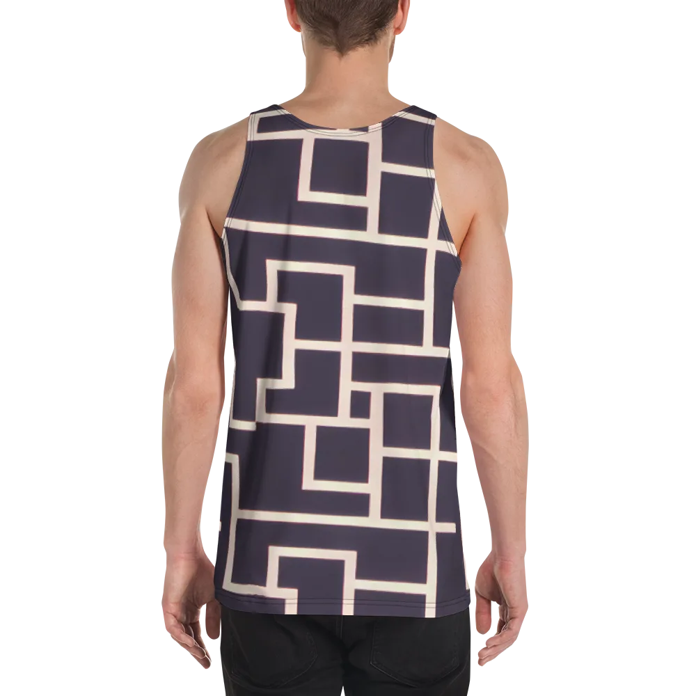 Gilded Gridlock on Men's Tank Top — Back