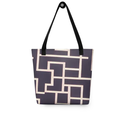 Gilded Gridlock on a Tote Bag