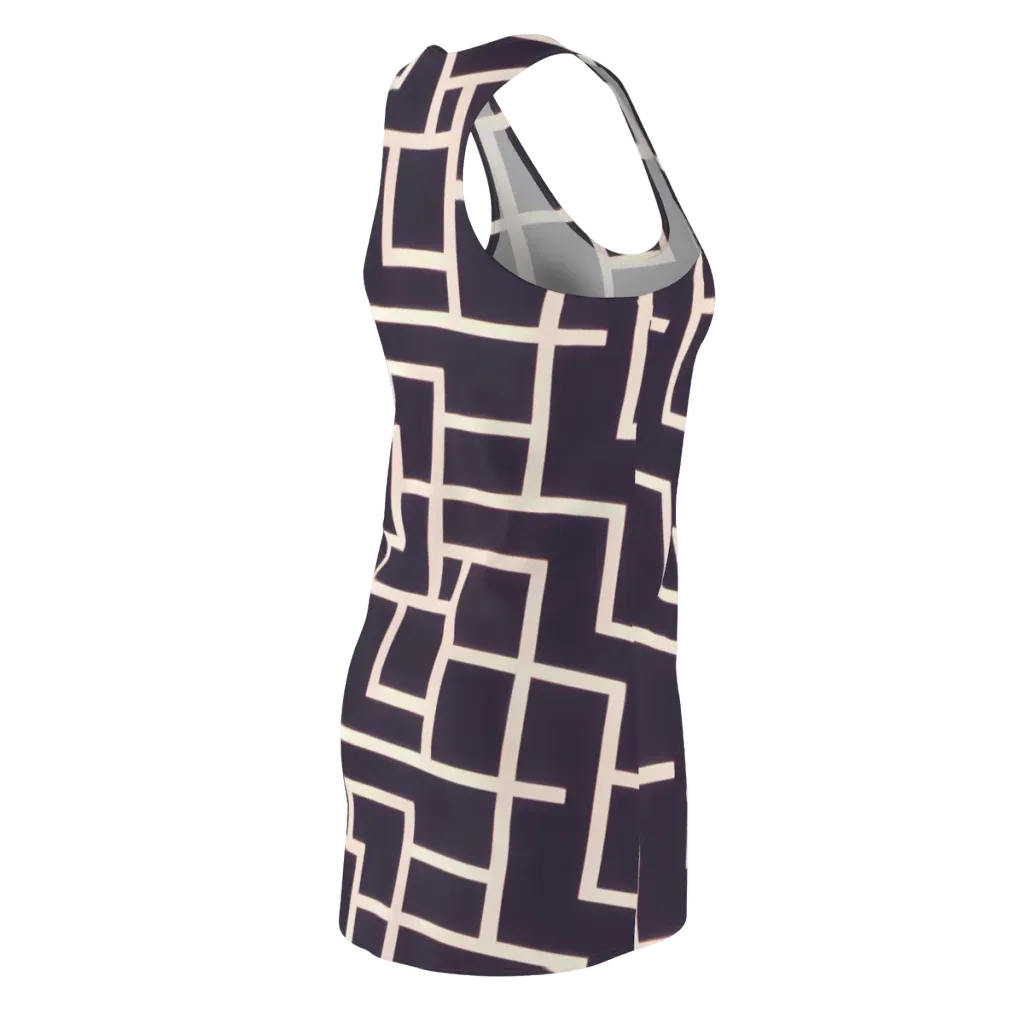Gilded Gridlock on Racerback Dress — Back Side