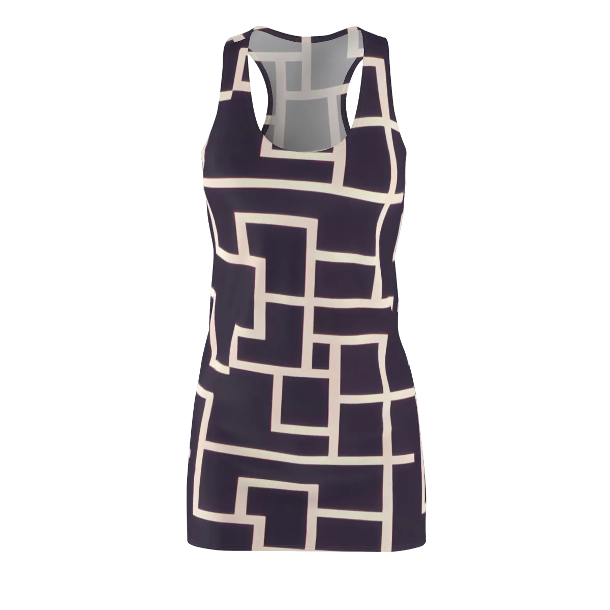 Gilded Gridlock on Racerback Dress — Front
