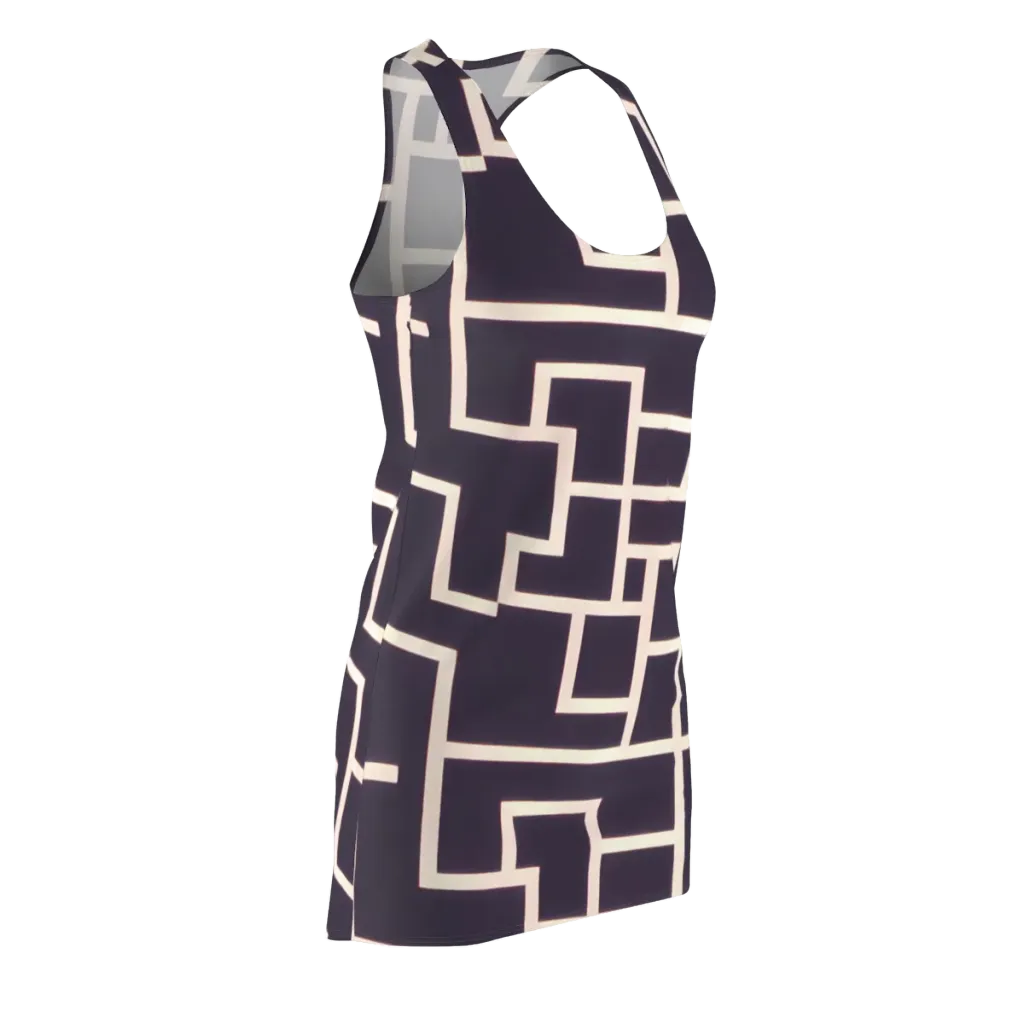 Gilded Gridlock on Racerback Dress — Front Side