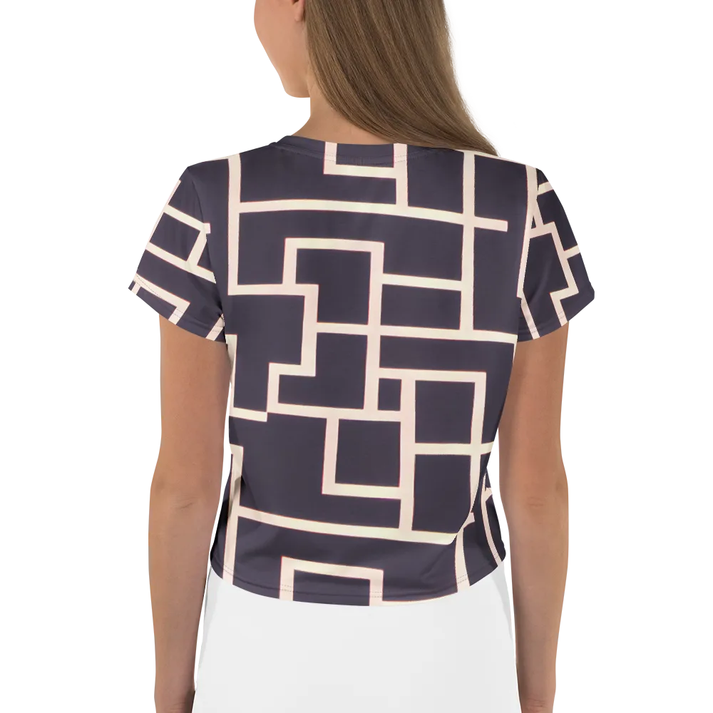 Gilded Gridlock on Crop Tee — Back