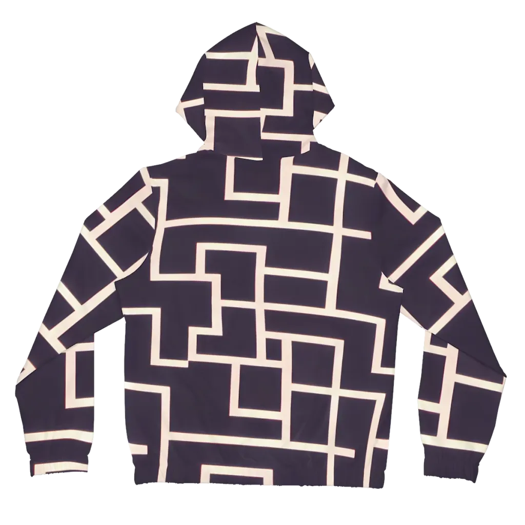 Gilded Gridlock on Women's Full-Zip Hoodie — Back