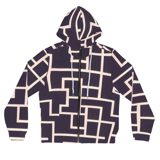 Gilded Gridlock on a Women's Full-Zip Hoodie
