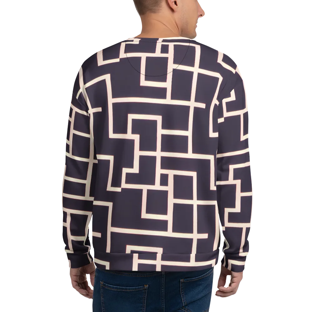 Gilded Gridlock on Sweatshirt — Back