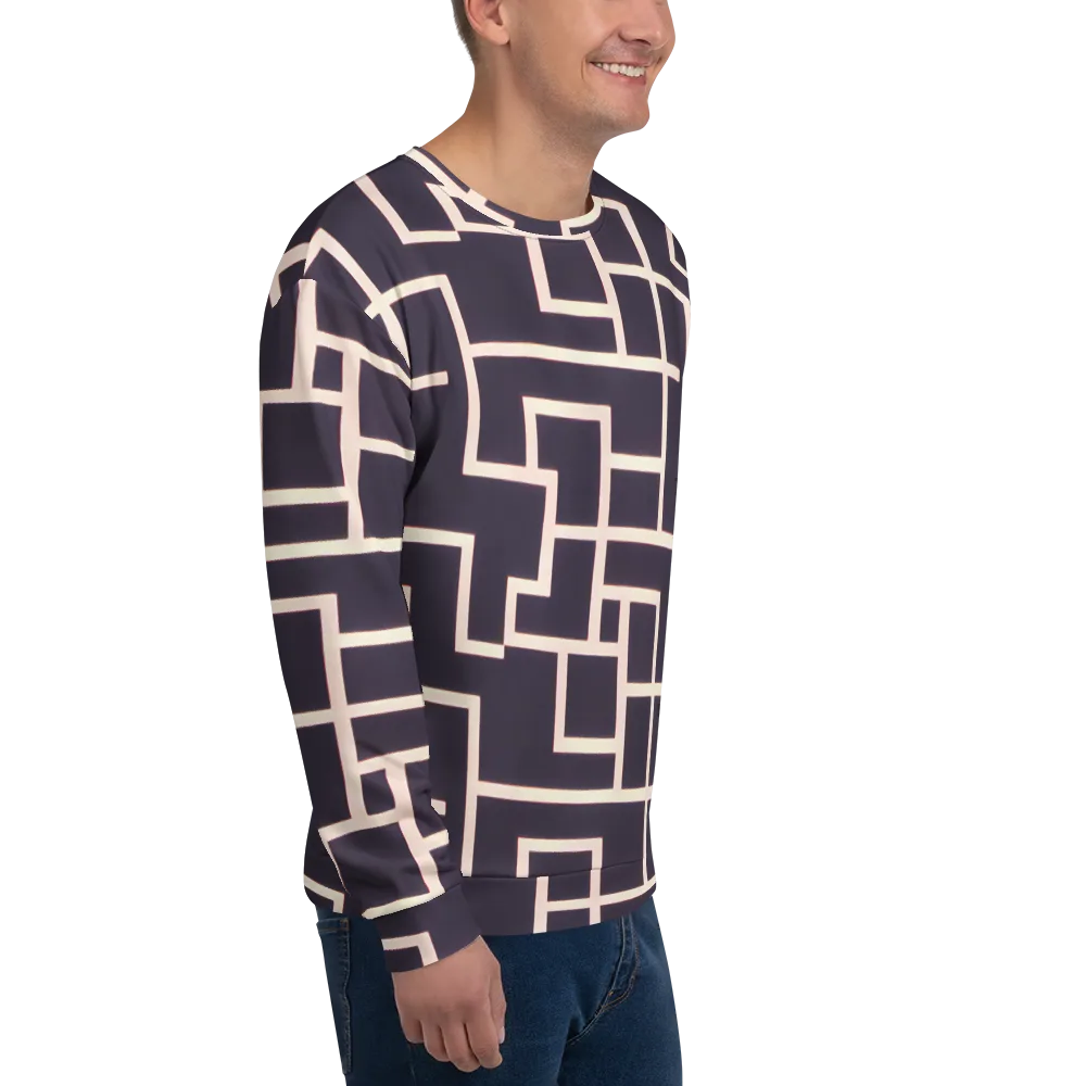 Gilded Gridlock on Sweatshirt — Right Front