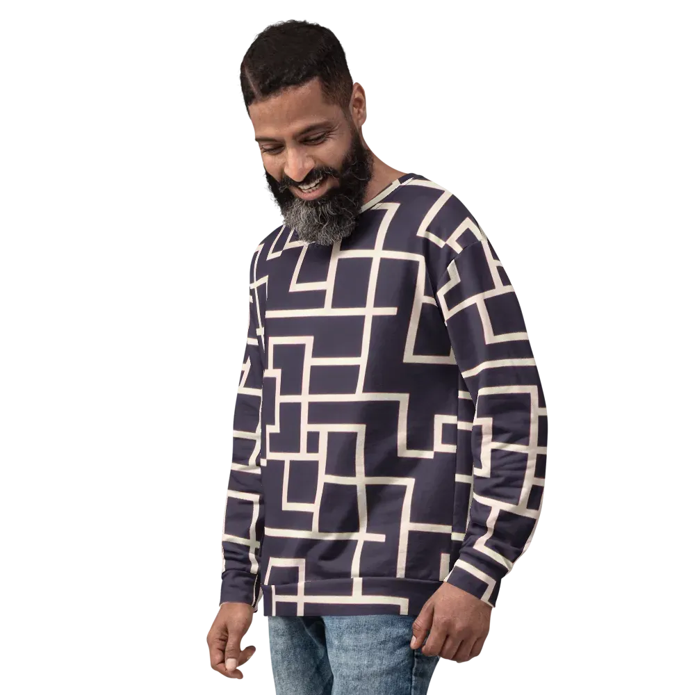 Gilded Gridlock on Sweatshirt — Left Front