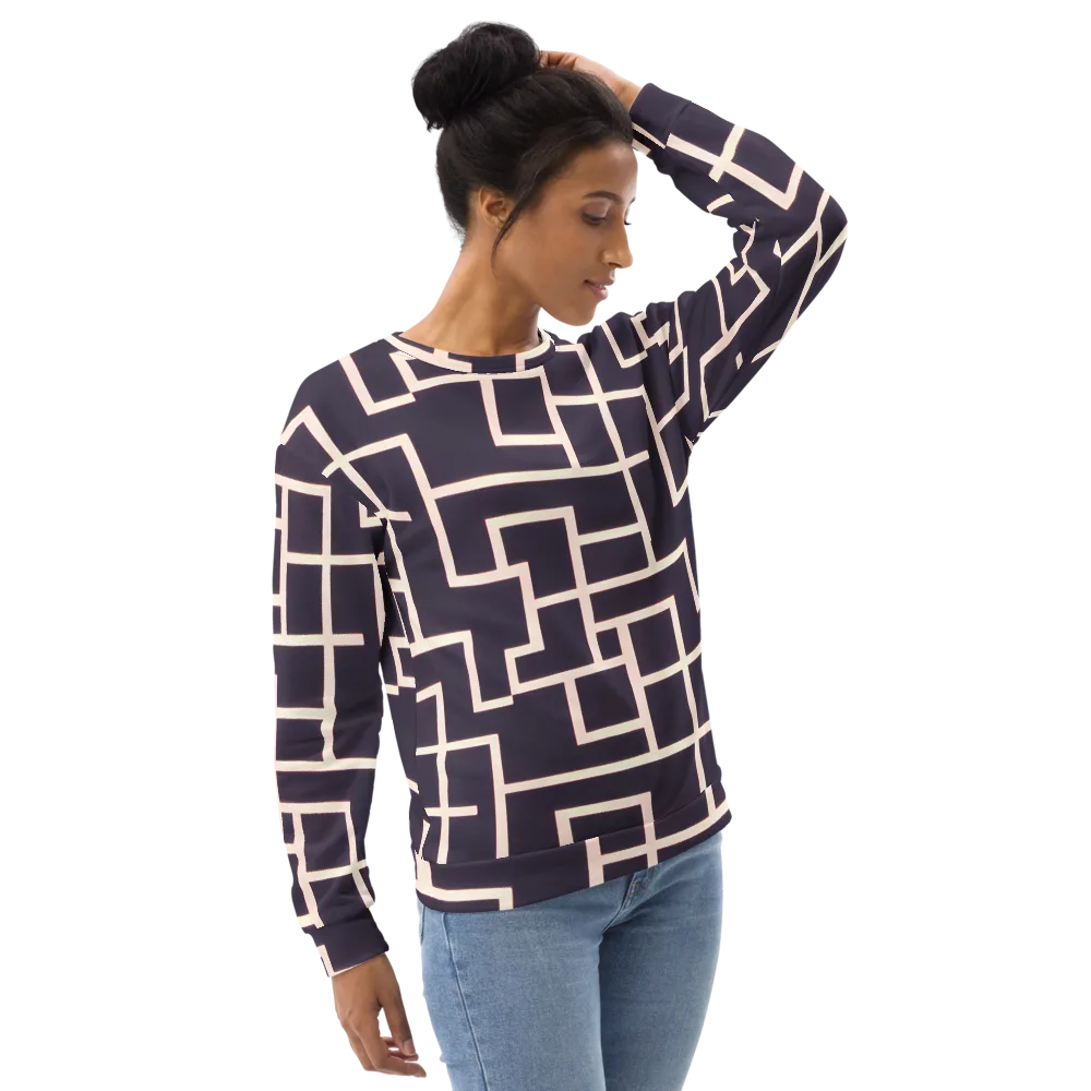 Gilded Gridlock on Sweatshirt — Right Front