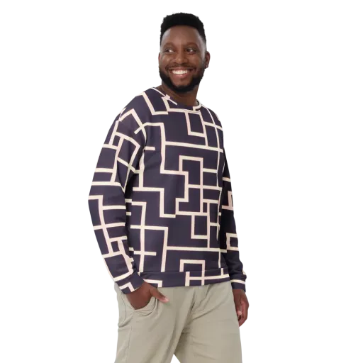 Gilded Gridlock on a Sweatshirt