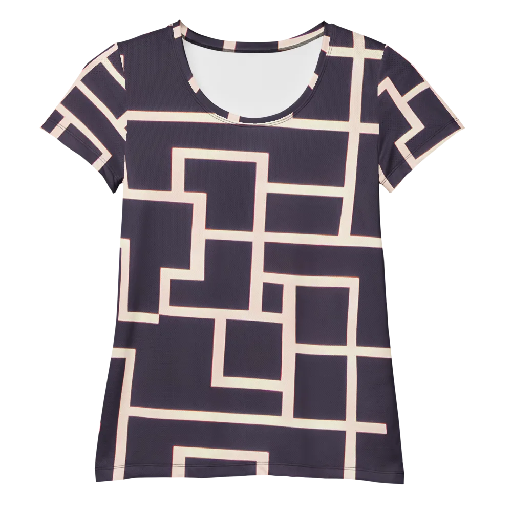 Gilded Gridlock on Women's Athletic T-Shirt — Front