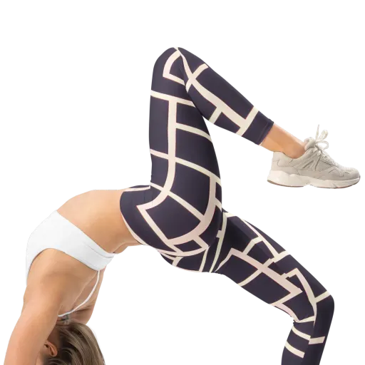 Gilded Gridlock on a Leggings
