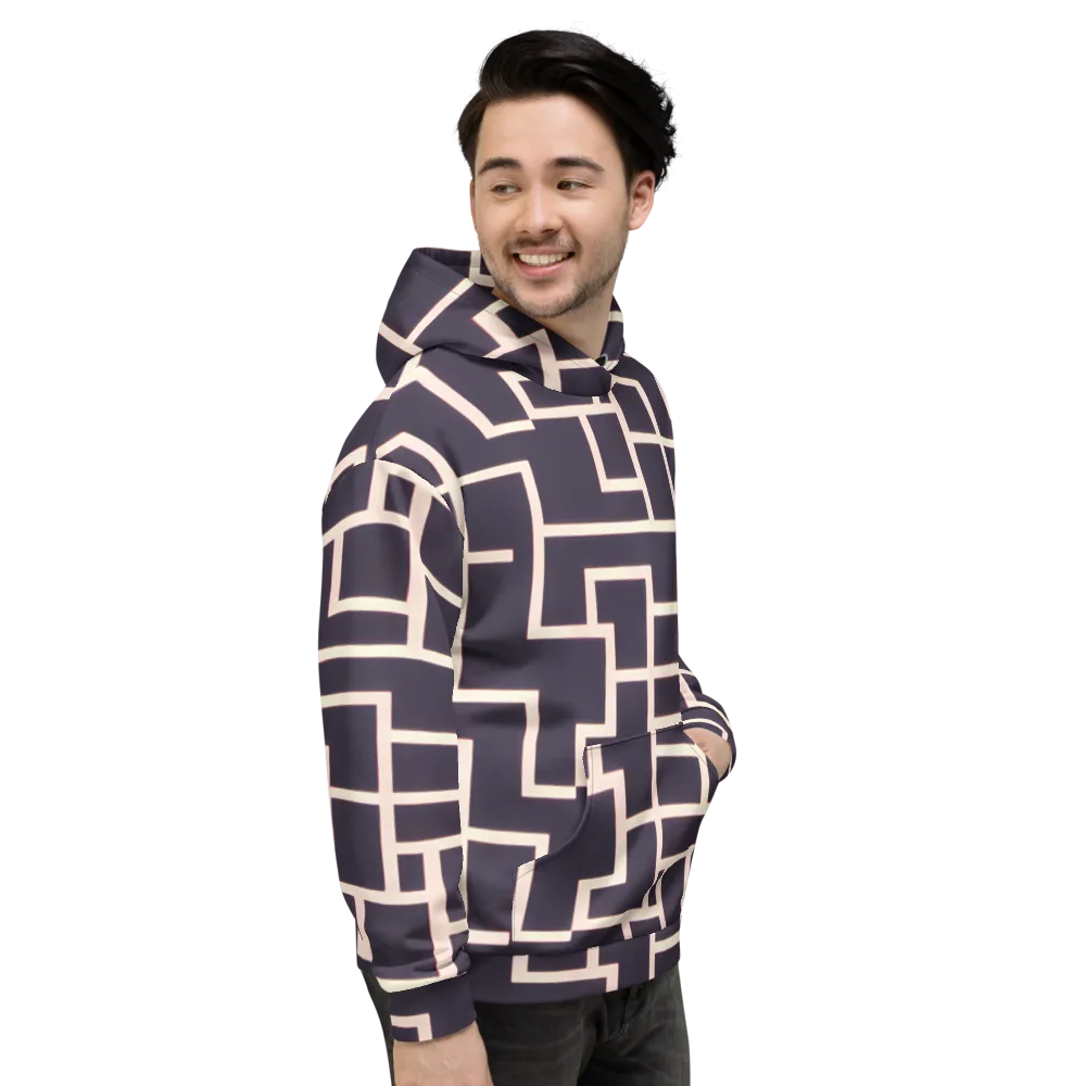 Gilded Gridlock on Hoodie — Right
