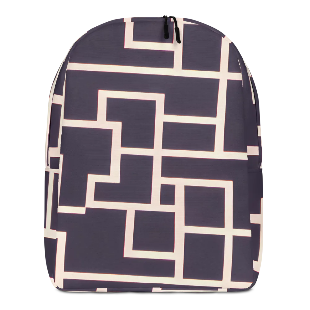 Gilded Gridlock on Minimalist Backpack — Front