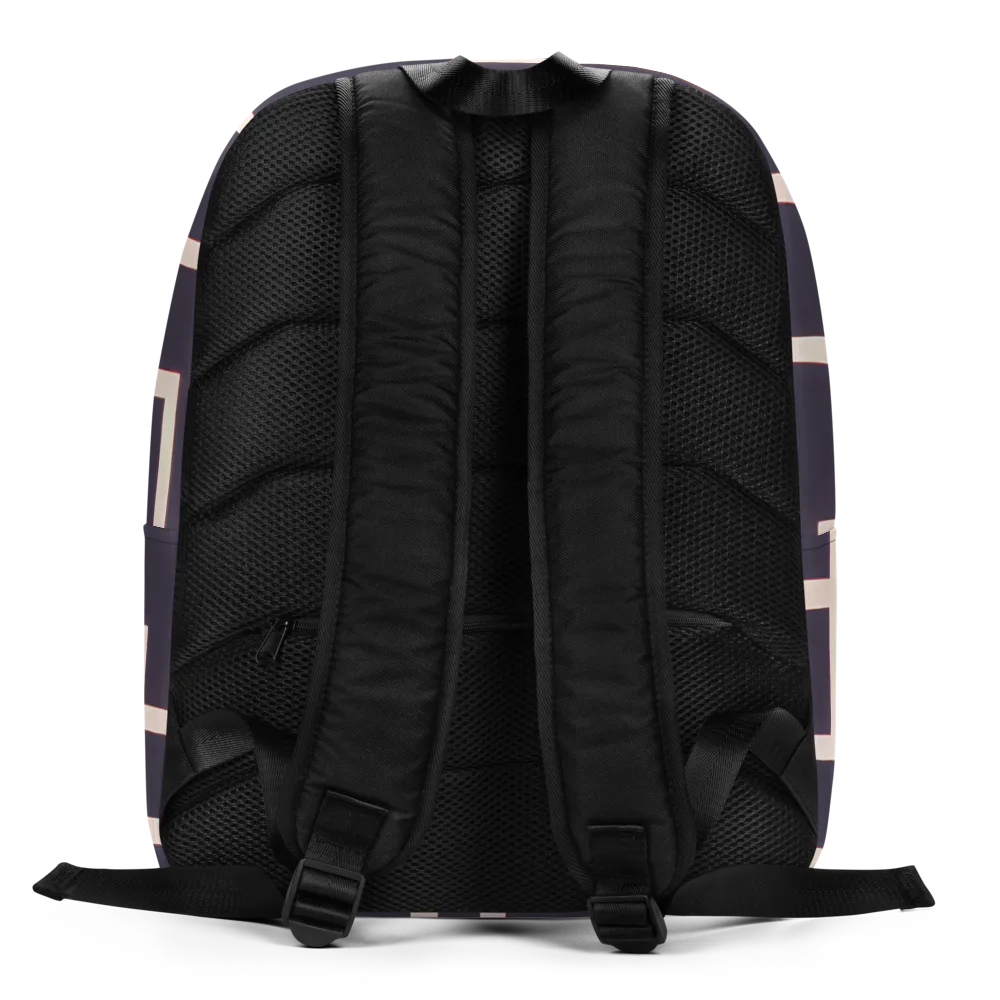 Gilded Gridlock on Minimalist Backpack — Back