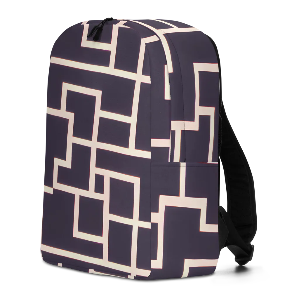 Gilded Gridlock on Minimalist Backpack — Left
