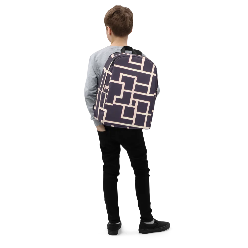 Gilded Gridlock on Minimalist Backpack — Right Front
