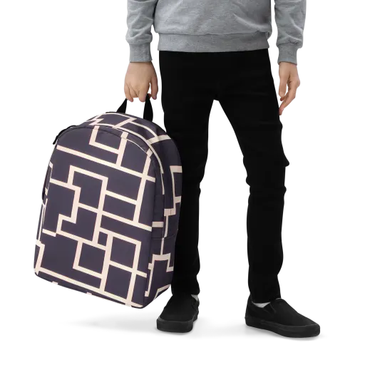 Gilded Gridlock on a Minimalist Backpack