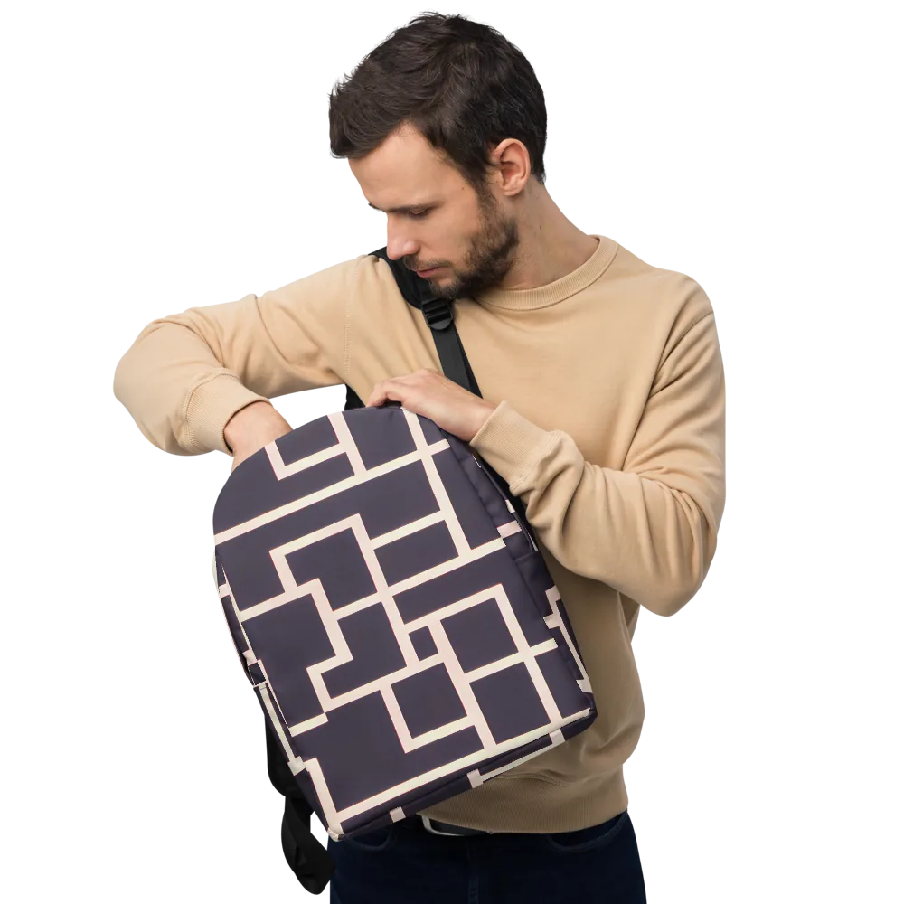 Gilded Gridlock on Minimalist Backpack — Front