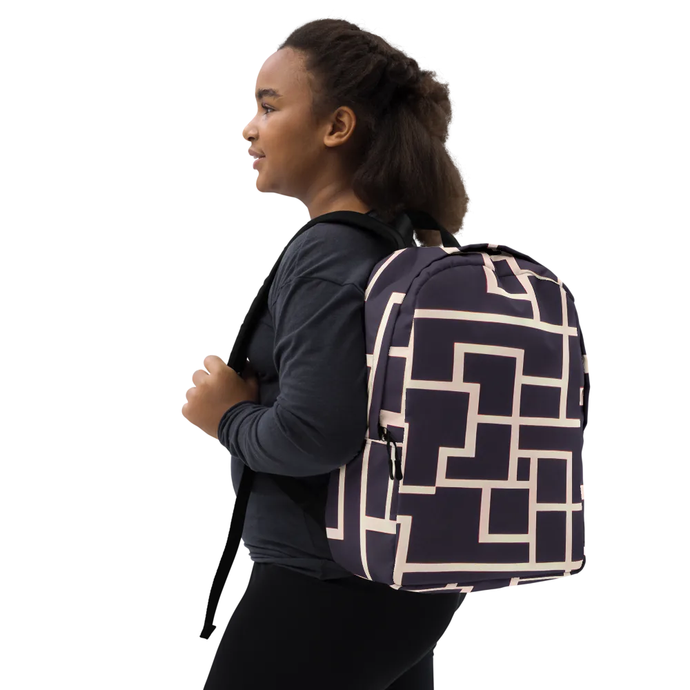 Gilded Gridlock on Minimalist Backpack — Right Front