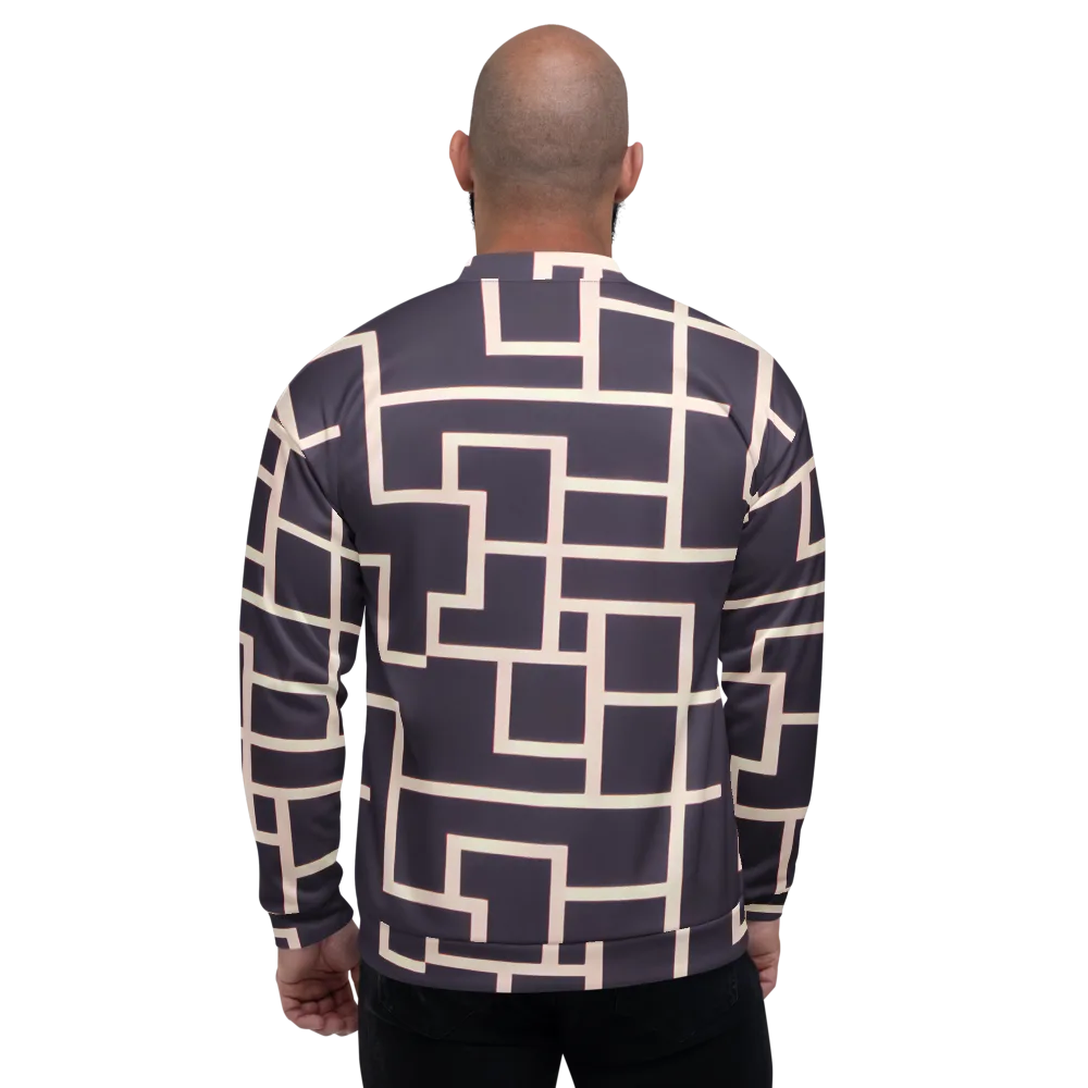 Gilded Gridlock on Bomber Jacket — Back