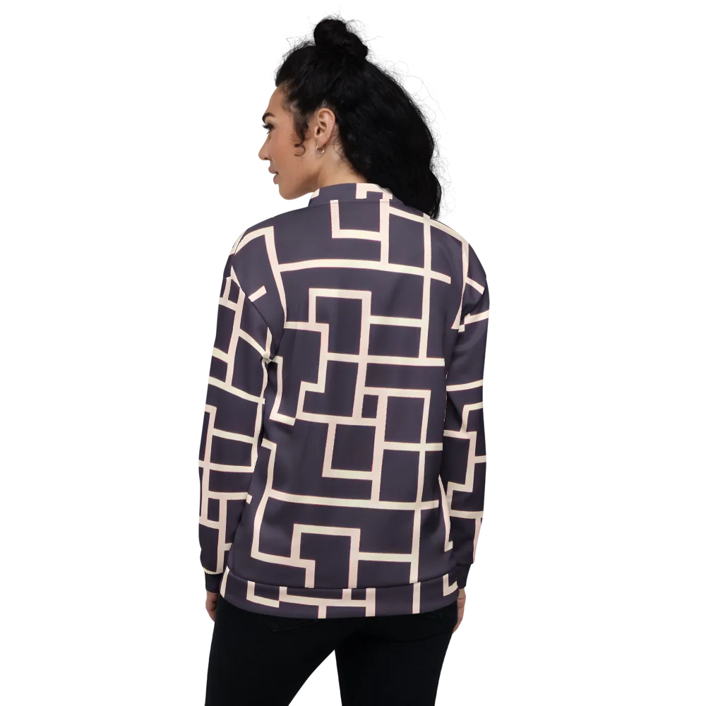 Gilded Gridlock on Bomber Jacket — Back