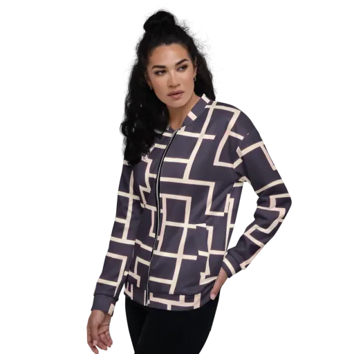 Gilded Gridlock on a Bomber Jacket