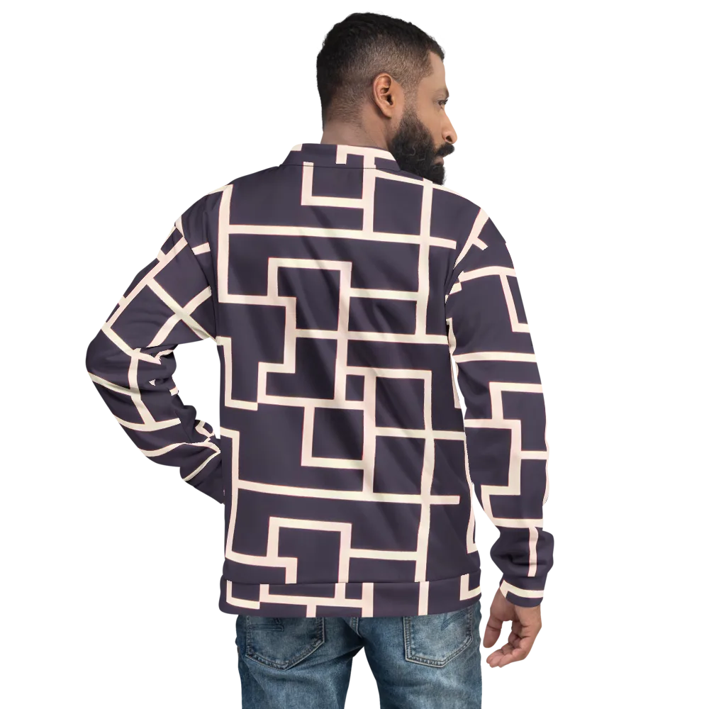 Gilded Gridlock on Bomber Jacket — Back