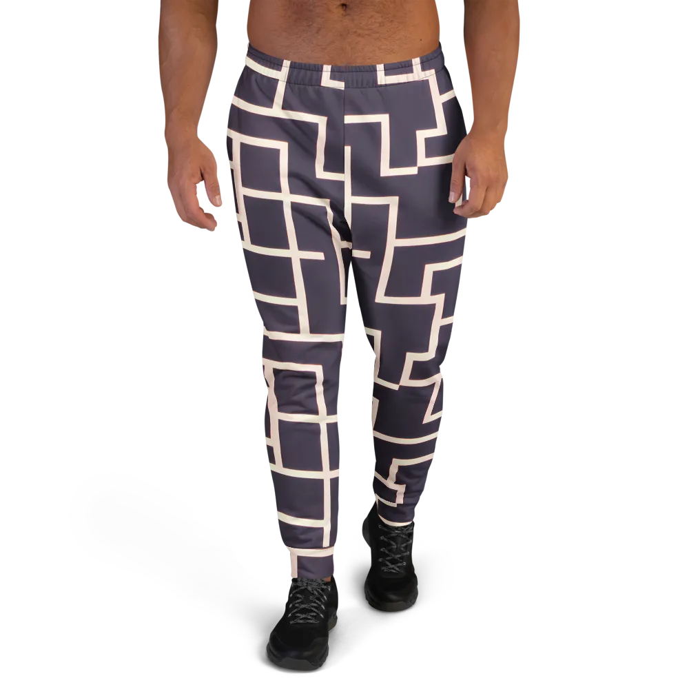 Gilded Gridlock on Men's Joggers — Front