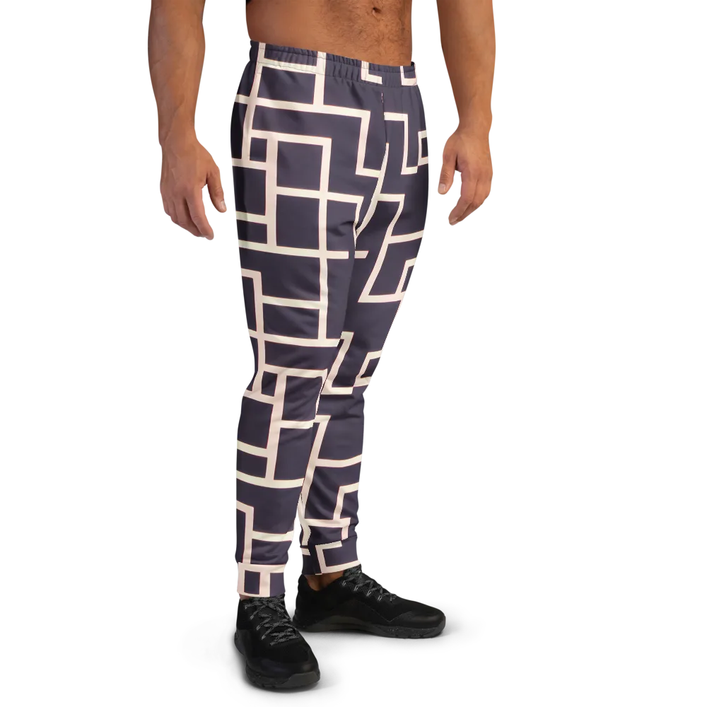 Gilded Gridlock on Men's Joggers — Right