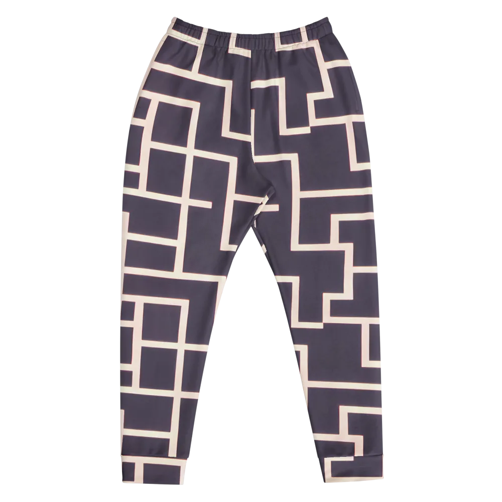 Gilded Gridlock on Men's Joggers — Front
