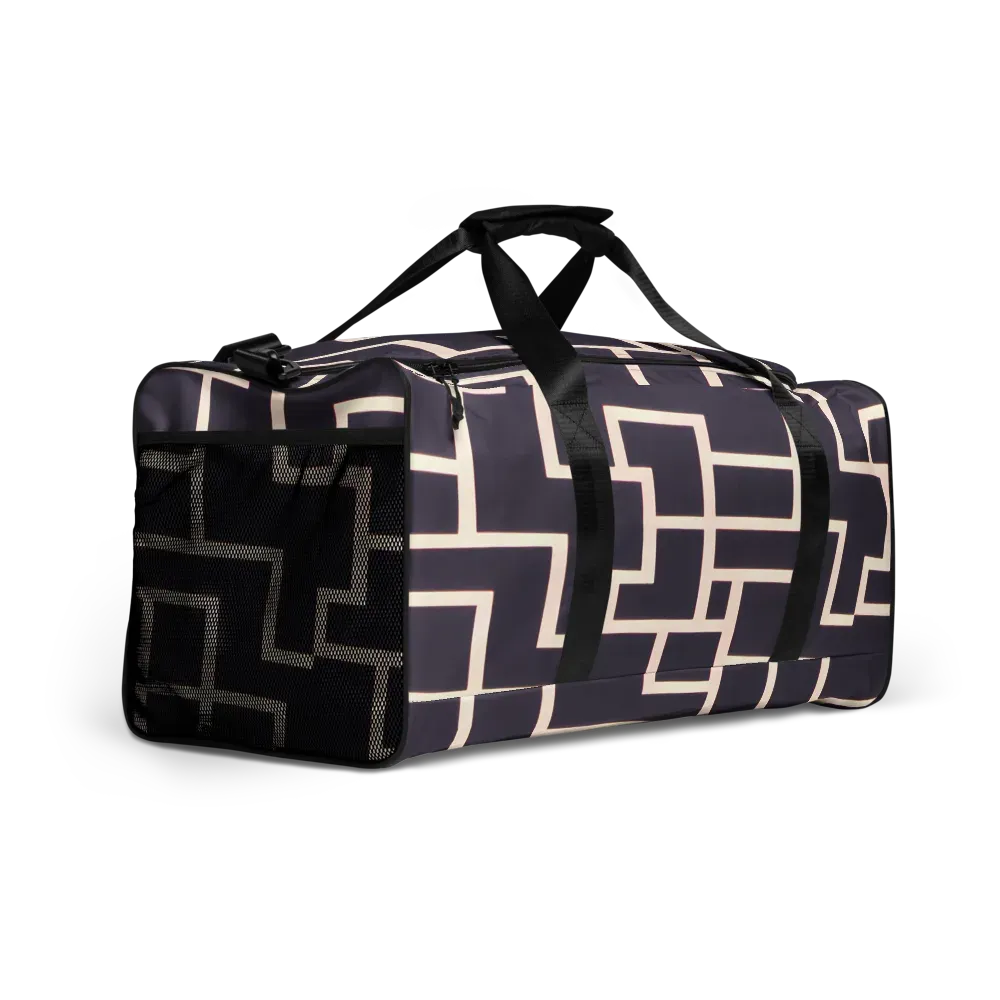 Gilded Gridlock on Duffle Bag — Right Front