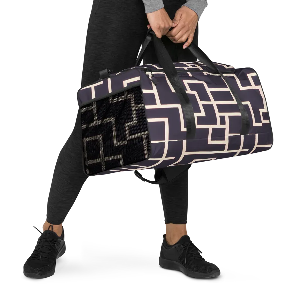 Gilded Gridlock on Duffle Bag — Right Front