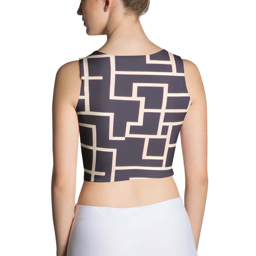Gilded Gridlock on Crop Top — Back