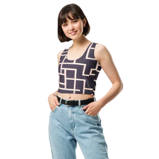 Gilded Gridlock on a Crop Top