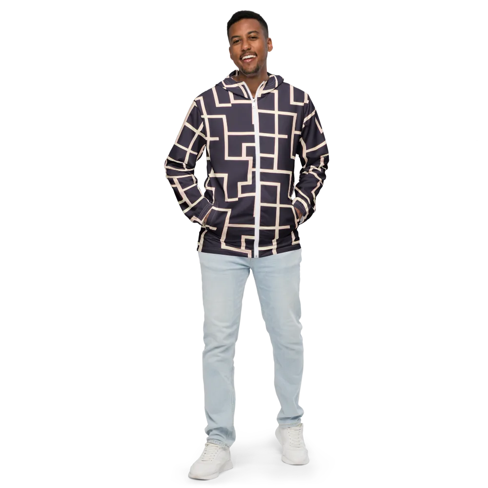 Gilded Gridlock on Men's Windbreaker — Front