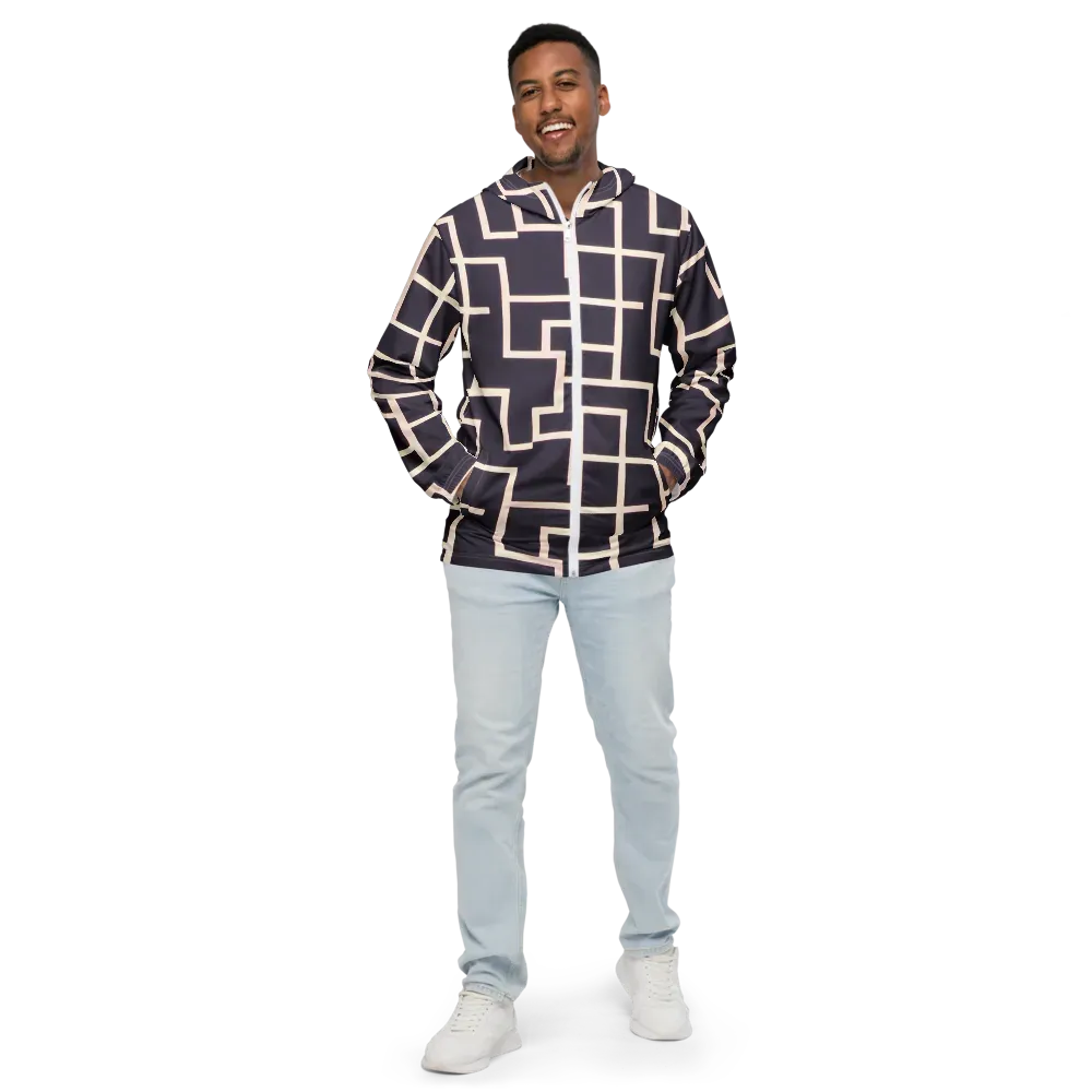 Gilded Gridlock on Men's Windbreaker — Front