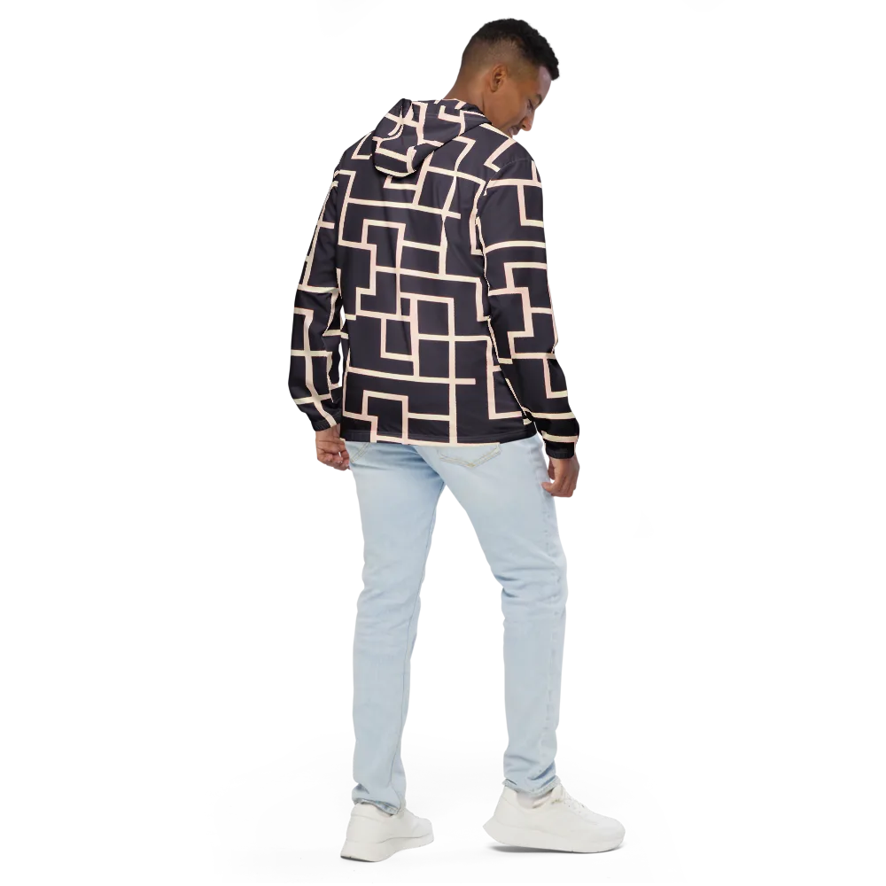 Gilded Gridlock on Men's Windbreaker — Back