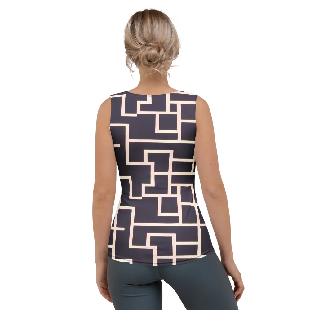 Gilded Gridlock on Women's Tank Top — Back