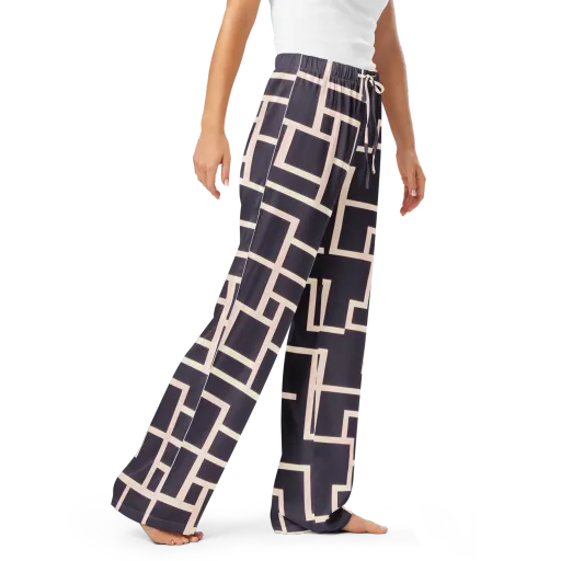 Gilded Gridlock on a Women's Pajama Pants