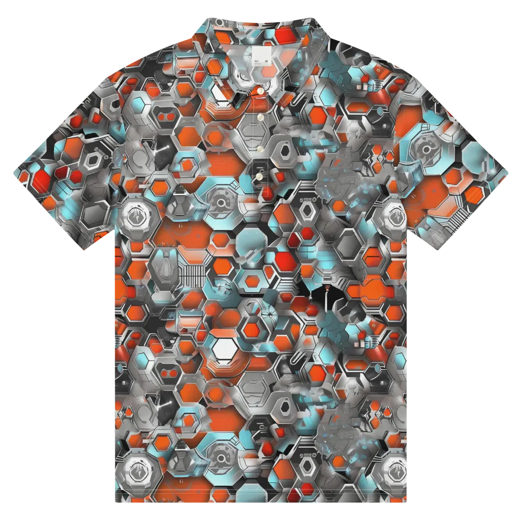 Kinetic Hexcore on Men's Slim Fit Polo Shirt — Front