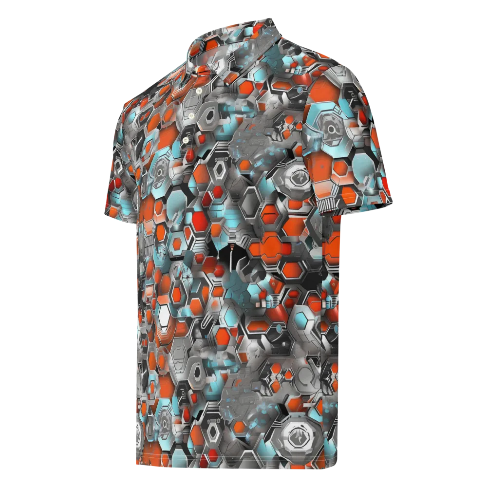 Kinetic Hexcore on Men's Slim Fit Polo Shirt — Left Front
