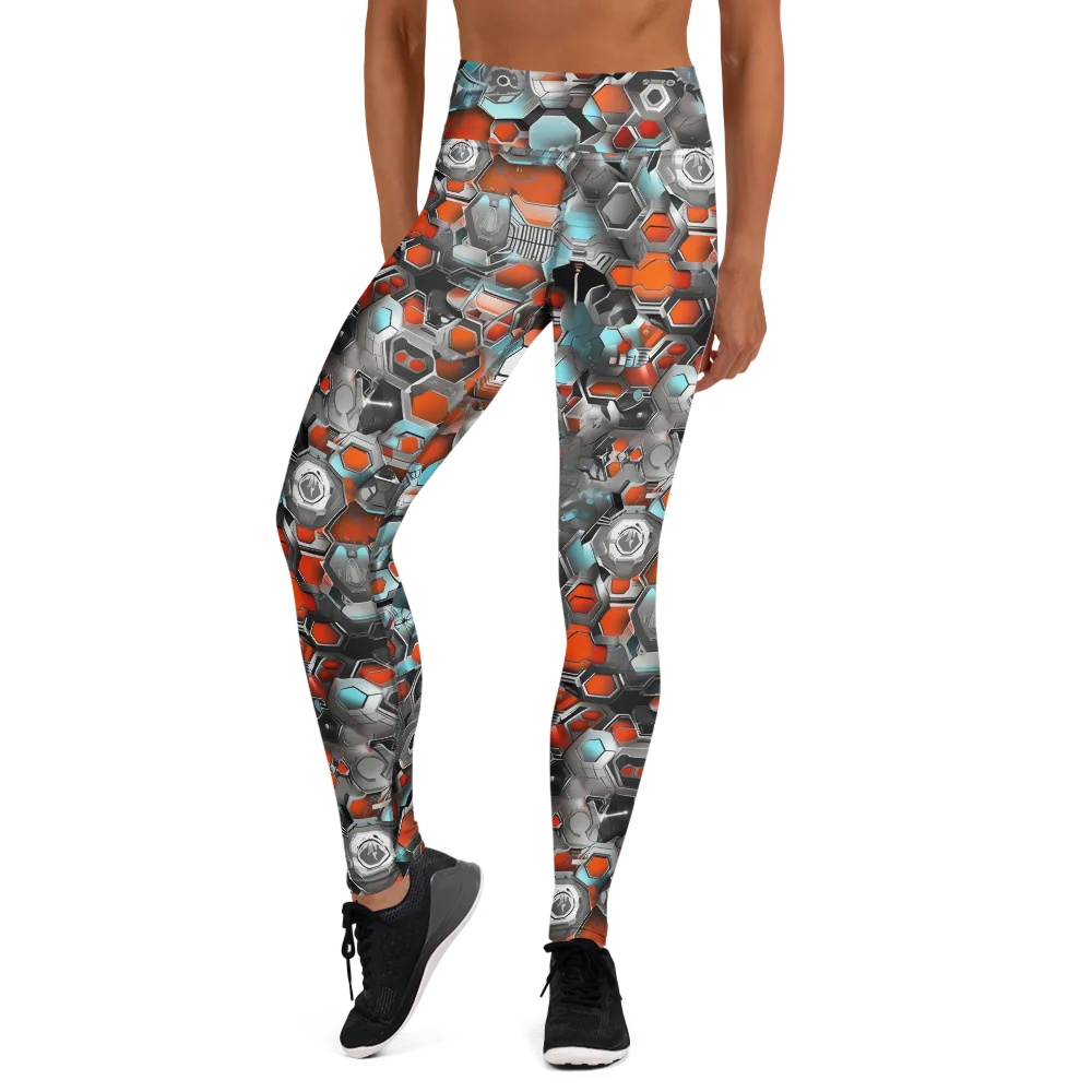 Kinetic Hexcore on Yoga Leggings — Front