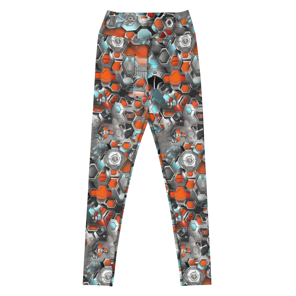 Kinetic Hexcore on Yoga Leggings — Front